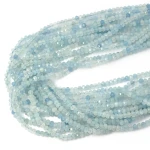 Akwamaryn dysk fasetowany ok. 4x3mm