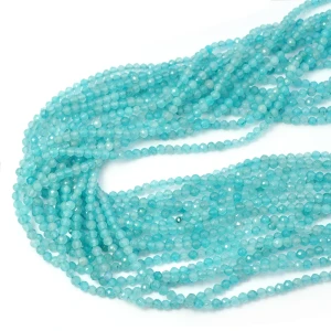 Jadeit jasny niebieski kula fasetowana ok. 3,5mm