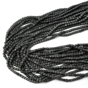 Hematyt czarny kostka matowa ok. 3x3mm [obłe rogi]