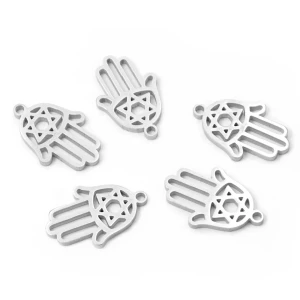 Ręka fatimy ok. 18x12mm [zawieszka, stal] 