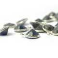 Szafir okrąg stożek ok. 10x7mm [zawieszka, srebro 925]