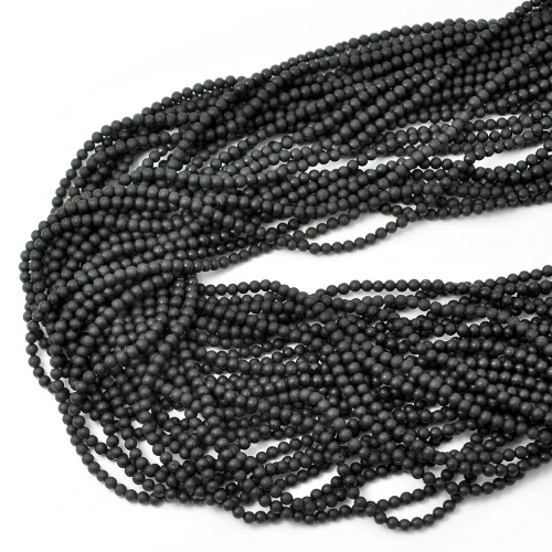 Turmalin czarny kula matowa ok. 2,4mm