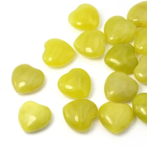 Jadeit naturalny duże serce wypukłe ok. 19x20 mm [przekładka]