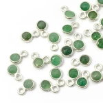 Szmaragd okrąg ok. 8x5mm [zawieszka, srebro 925] 