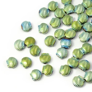 Hematyt niebiesko zielony muszelka ok. 7x6mm [przekładka]