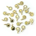 Okrąg z serduszkiem ok. 13x8mm [zawieszka, stal, kolor złoty PVD]