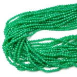 Onyks zielony kula fasetowana ok. 3,3mm