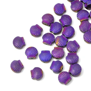 Hematyt fioletowy matowa muszelka ok. 7x6mm [przekładka] 