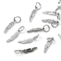 Piórko ok. 16x3mm [zawieszka, stal]