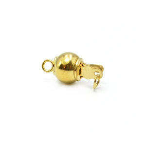 Zapięcie szufladkowe kula ok. 16x8mm [stal szlachetna, kolor złoty]