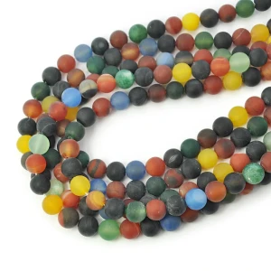 Agat wielokolorowy kula matowa ok. 10mm