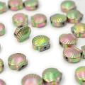Hematyt różowo zielony muszelka ok. 8x9mm [przekładka]