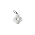 Blaszka kwiatek z cyrkonią ok. 13x8mm [zawieszka, stal]