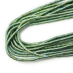 Hematyt niebiesko zielony talarek ok. 4x2mm