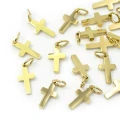 Krzyż mały ok. 15x6mm [zawieszka, stal, kolor złoty PVD]