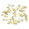 Krzyż mały ok. 15x6mm [zawieszka, stal, kolor złoty PVD]