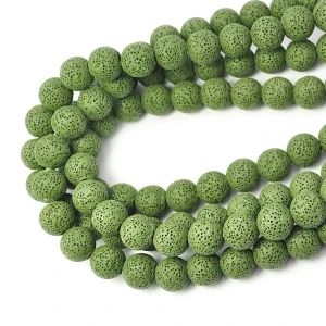 Lawa wulkaniczna zielona kula ok. 13mm