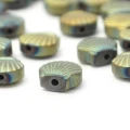 Hematyt niebiesko złoty matowy muszelka ok. 6x7mm [przekładka]