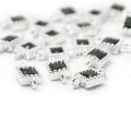 Kwadrat z czarną cyrkonią ok. 7x4mm [łącznik, srebro 925]