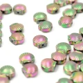 Hematyt różowo zielony muszelka ok. 7x6mm [przekładka]