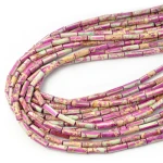 Jaspis cesarski wielokolorowy z fioletem patyczek ok. 4x13mm