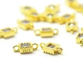 Kwadrat z fioletową cyrkonią ok. 7x4mm
