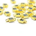Kwadrat z niebieską cyrkonią ok. 7x4mm