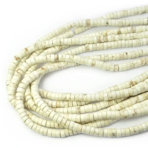 Howlit kremowy talarek ok. 6x3mm