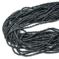 Jadeit szaro granatowy oponka fasetowana ok. 3,3x2,2mm