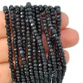 Jadeit szaro granatowy oponka fasetowana ok. 3,3x2,2mm