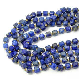Lapis lazuli kostka fasetowana ok. 8x8mm