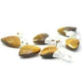 Tygrysie oko wachlarz ok. 16x16mm [zawieszka, metal, kolor srebrny]
