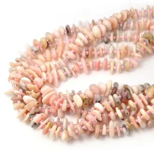 Opal różowy plaster ok. 7-15x2-4mm