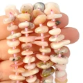Opal różowy plaster ok. 7-15x2-4mm