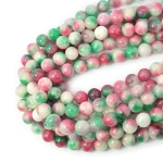 Jadeit różowo zielony kula gładka ok. 10mm 