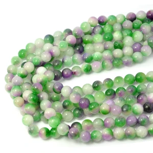 Jadeit zielono fioletowy kula gładka ok. 8mm
