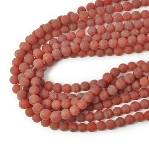 Jadeit poziomkowy kula matowa ok. 8mm