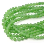 Jadeit trawiasty zielony kula matowa ok. 8mm