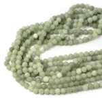 Jadeit szaro zielony kula matowa ok. 6mm 