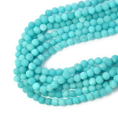 Jadeit niebieski aqua kula matowa ok. 6mm