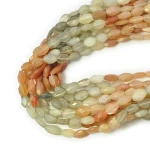 MIX kamieni kamień słoneczny, księżycowy owal fasetowany ok. 8-13x4-8mm