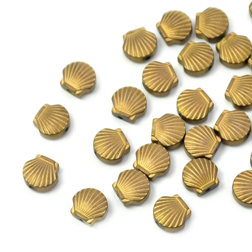 Hematyt miedziany matowy muszelka ok. 6x7mm [przekładka]