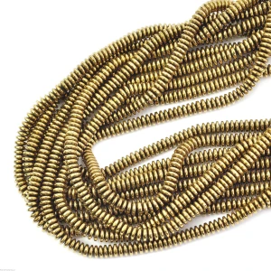 Hematyt jasne złoto oponka gładka ok. 4x2mm