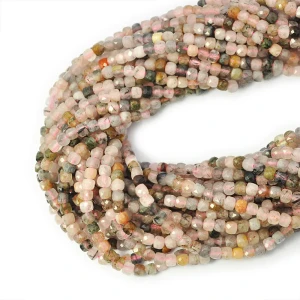 Mix kwarce kostka fasetowana ok. 4,5x4,5mm
