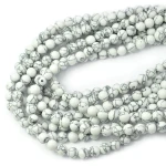 Howlit syntetyczny biały kula gładka ok. 8mm