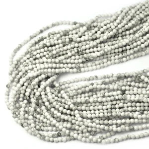 Howlit biały kula fasetowana ok. 3mm