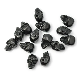 Czaszka ok. 14x10mm [przekładka, stal, kolor czarny]
