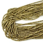 Hematyt pirytowe złoto oponka fasetowana ok. 3x1,8mm