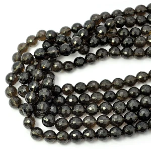 Kwarc Dymny  kula fasetowana ok. 10mm