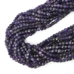 Ametyst kostka fasetowana ok. 4,5x4,5mm